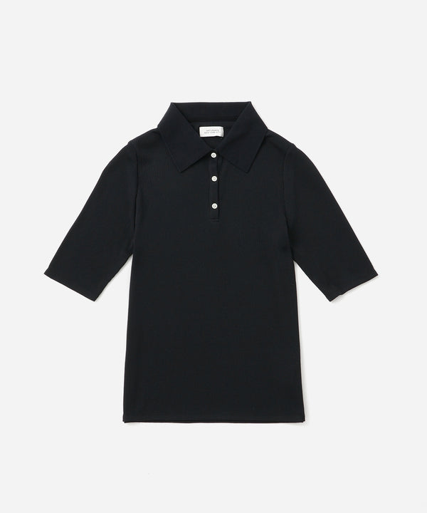 saturdays new york city Devin Rib Poloshirt Black