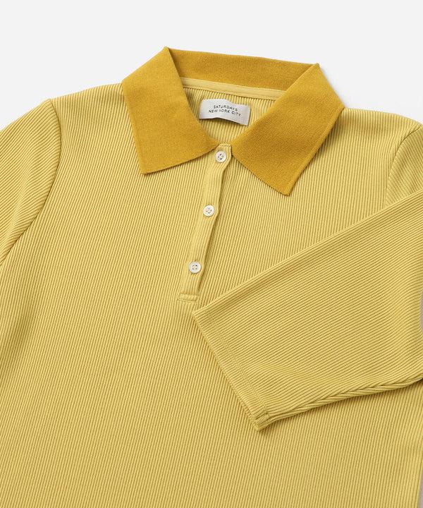 Saturdays New York City Devin Rib Poloshirt Yellow