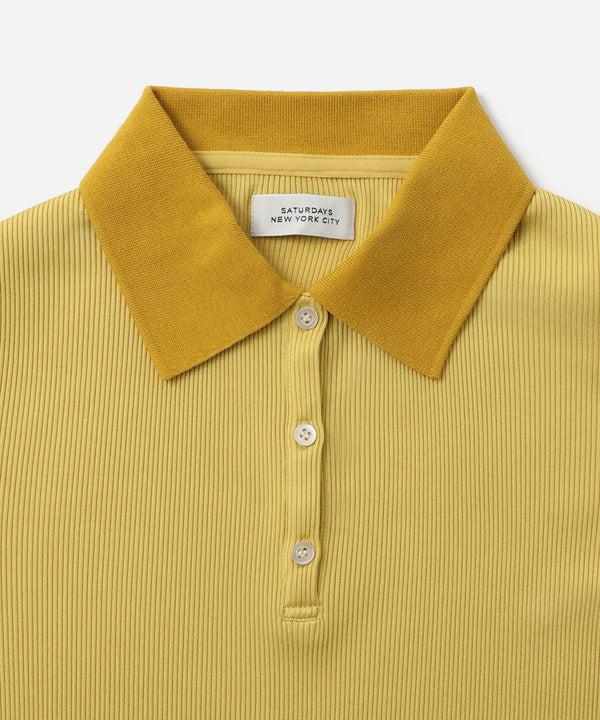Saturdays New York City Devin Rib Poloshirt Yellow
