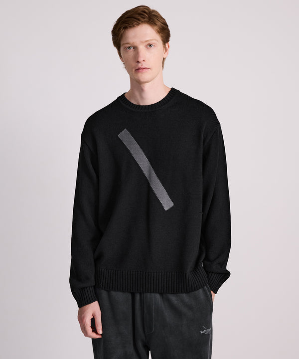 Saturdays New York City Greg Slash Sweater Black