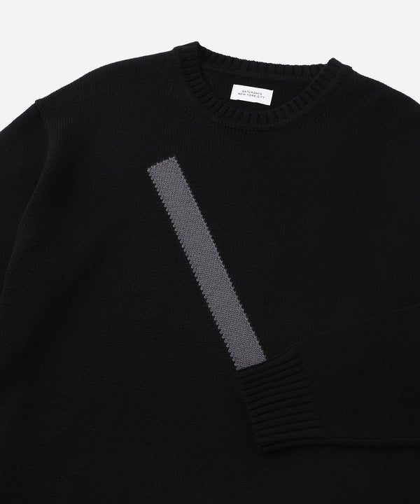 Saturdays New York City Greg Slash Sweater Black