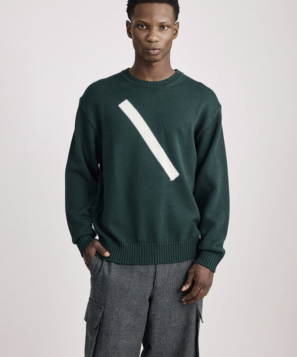 Saturdays New York City Greg Slash Sweater Green