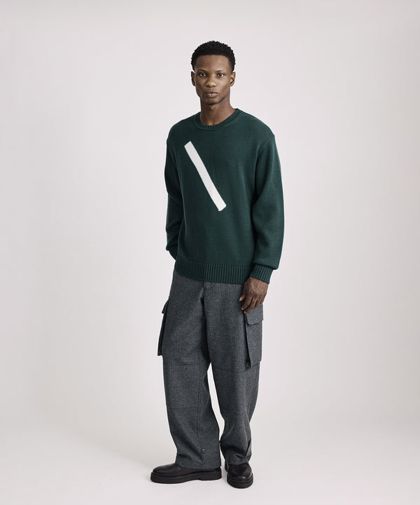 Saturdays New York City Greg Slash Sweater Green