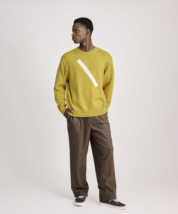 Saturdays New York City Greg Slash Sweater Yellow