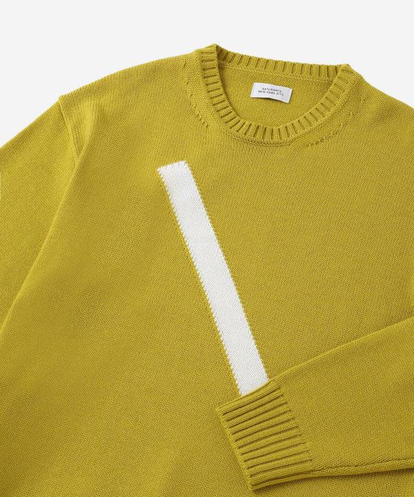 Saturdays New York City Greg Slash Sweater Yellow