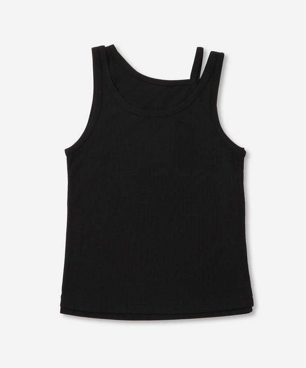 saturdays new york city Lara Double Tank Top Black