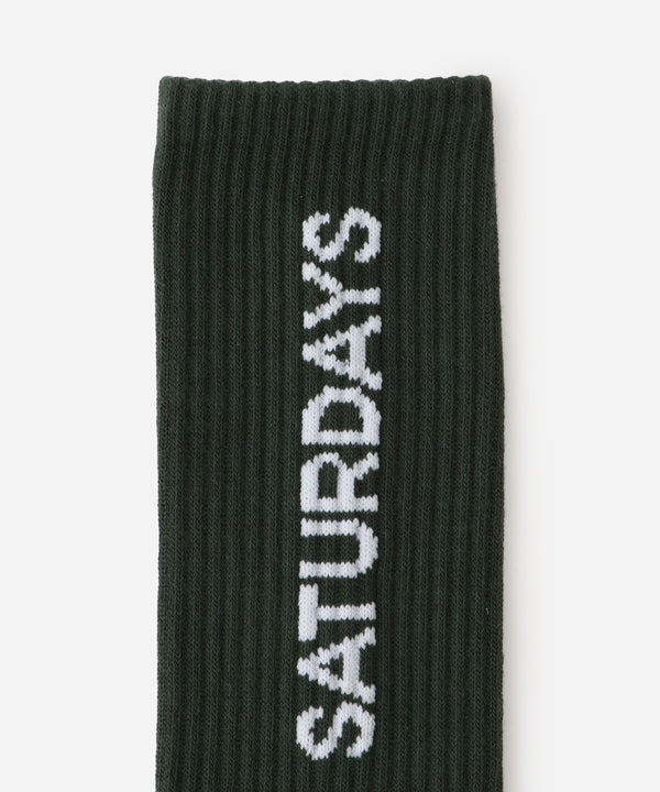 Saturdays New York City Logo Sock Dark Green