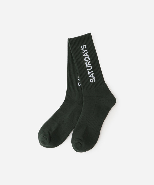 saturdays new york city Logo Sock Dark Green