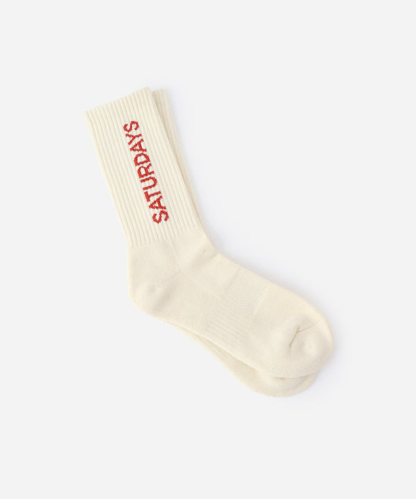 saturdays new york city Logo Sock Off White