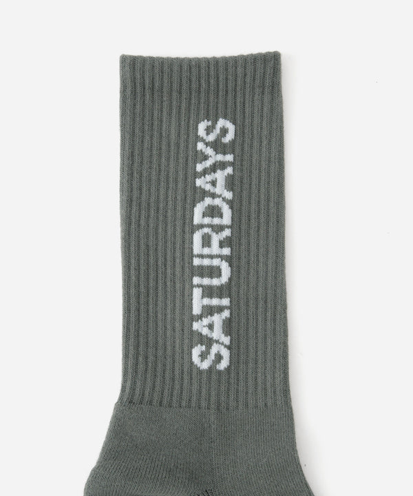 Saturdays New York City Logo Sock Olive Green