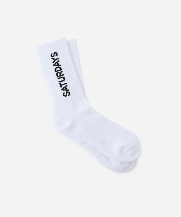 saturdays new york city Logo Sock White