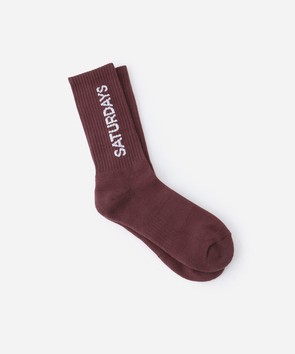 saturdays new york city Logo Sock Wine