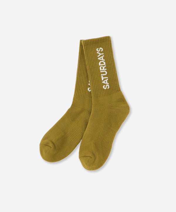 saturdays new york city Logo Sock Yellow