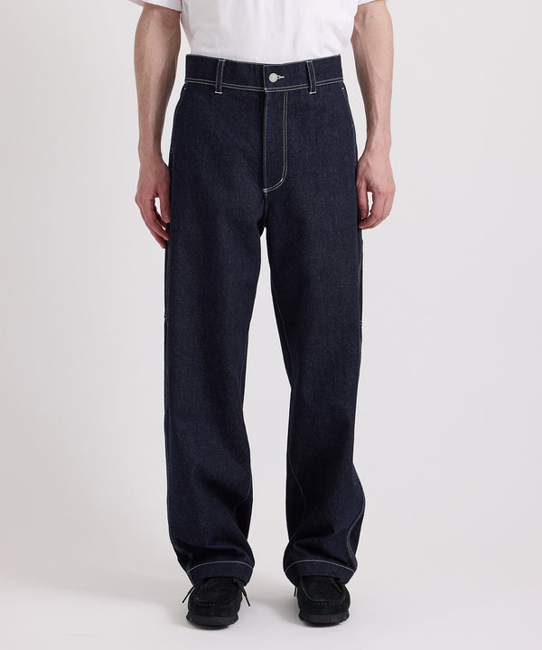 Saturdays New York City Morris Wide Leg Pant Navy