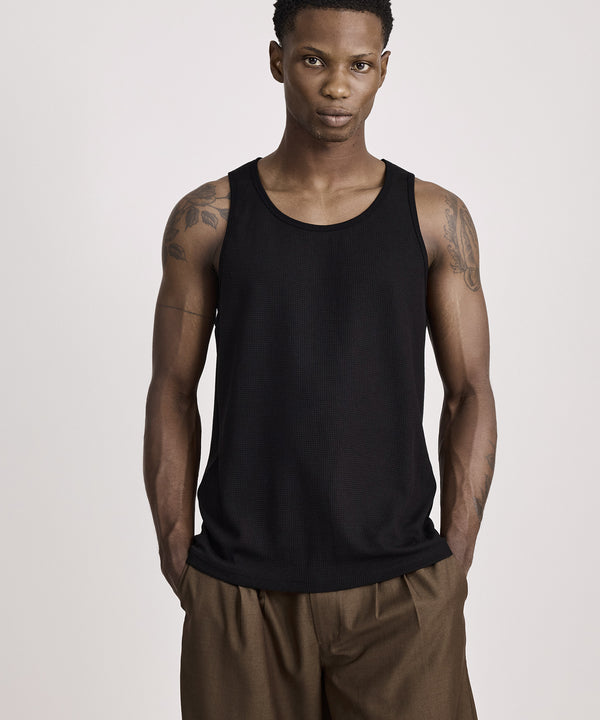 Saturdays New York City Venice Waffle Tank Black