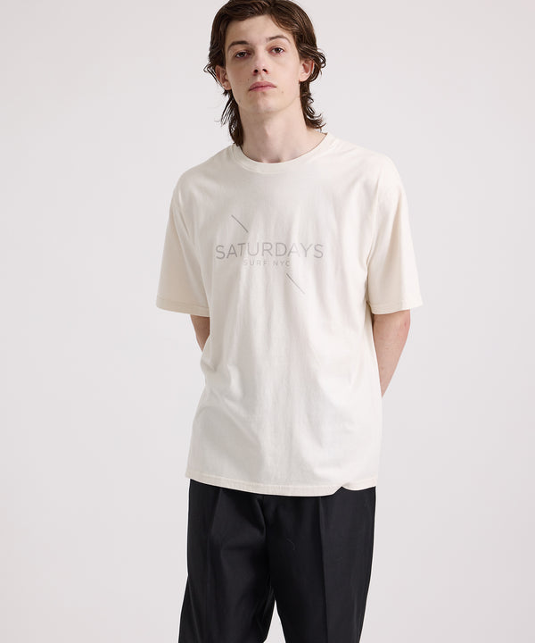 Saturdays New York City Saturdays Surf Pigment Dye Short Sleeve Tee Off White