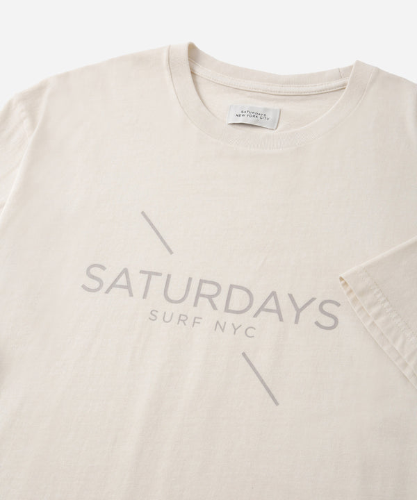 Saturdays New York City Saturdays Surf Pigment Dye Short Sleeve Tee Off White
