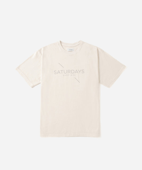 saturdays new york city Saturdays Surf Pigment Dye Short Sleeve Tee Off White