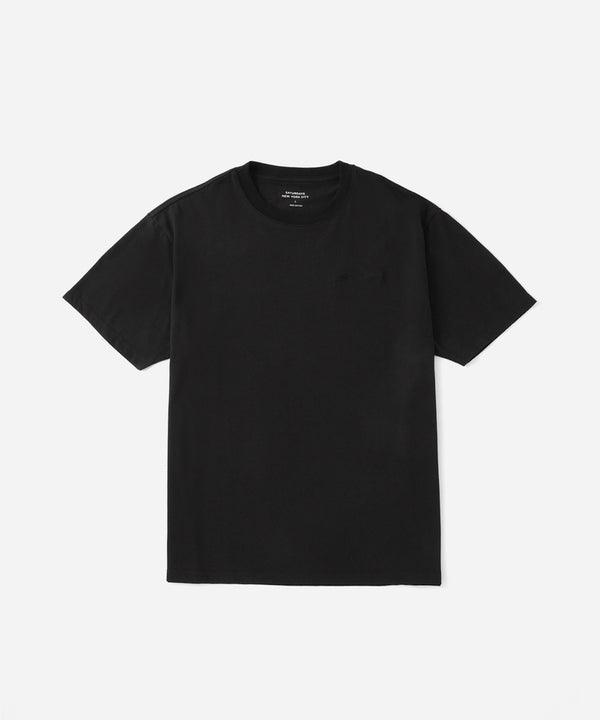 saturdays new york city Script Embroidered Short Sleeve Tee Black