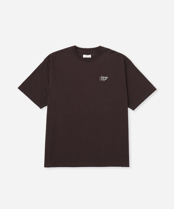 saturdays new york city Signature Surf Relaxed Short Sleeve Tee Dark Brown