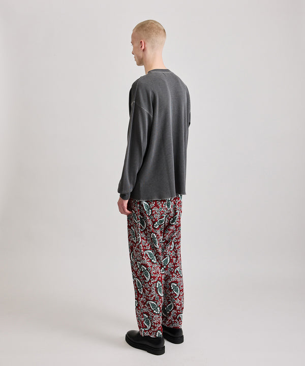 Saturdays New York City SNYC Pigment Dyed Waffle Top Black