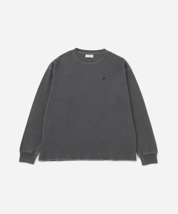 saturdays new york city SNYC Pigment Dyed Waffle Top Black