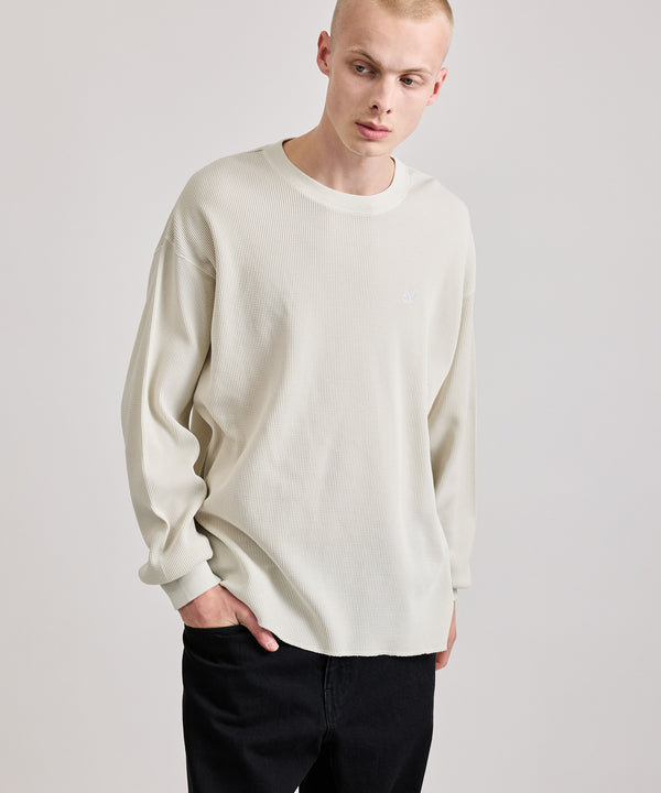 Saturdays New York City SNYC Pigment Dyed Waffle Top Ivory