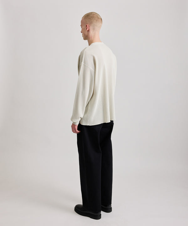 Saturdays New York City SNYC Pigment Dyed Waffle Top Ivory