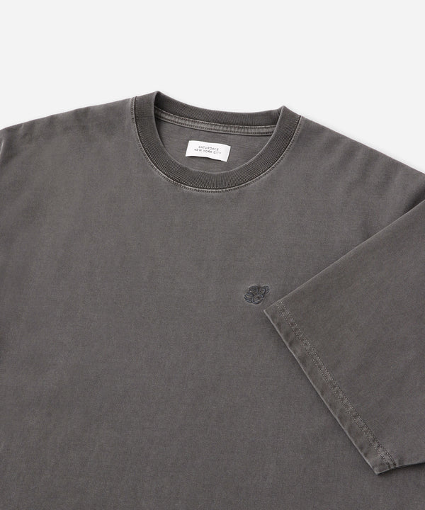 Saturdays New York City SNYC Relaxed Pigment Dyed Short Sleeve Tee Black
