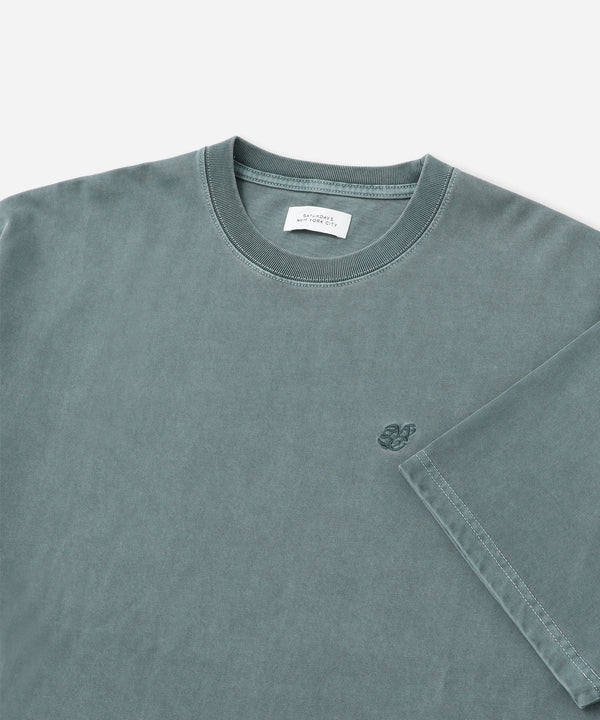 Saturdays New York City SNYC Relaxed Pigment Dyed Short Sleeve Tee Green