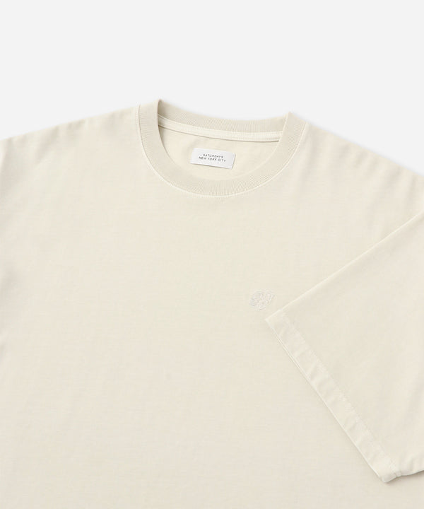 Saturdays New York City SNYC Relaxed Pigment Dyed Short Sleeve Tee Ivory