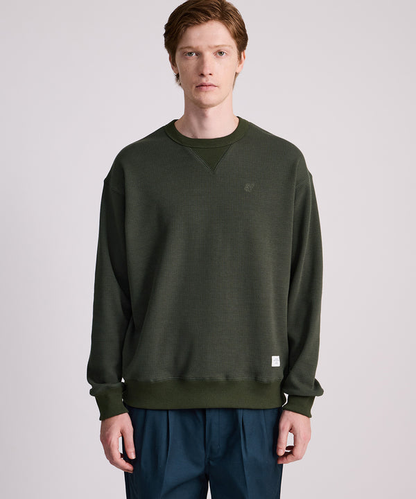 Saturdays New York City SNYC Waffle Relaxed Top Olive Green