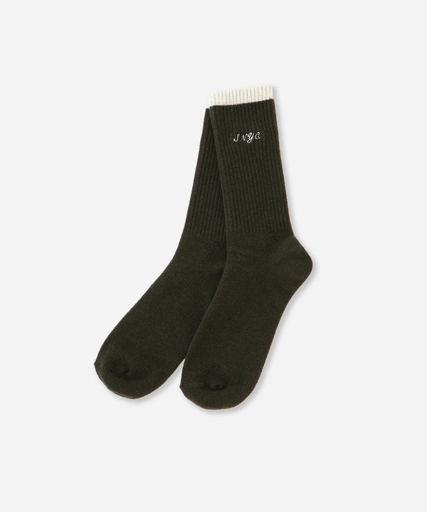 saturdays new york city SNYC Wool Socks Olive Green