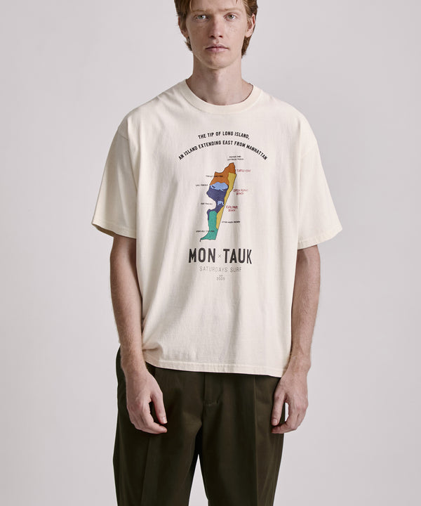 Saturdays New York City Sunburned Souvenir Relaxed Short Sleeve Tee Off White