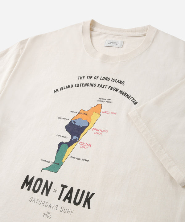 Saturdays New York City Sunburned Souvenir Relaxed Short Sleeve Tee Off White