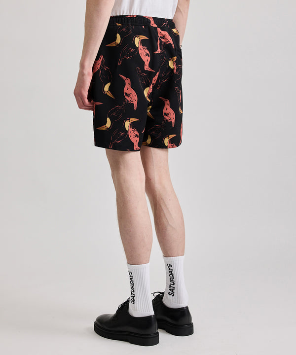 Saturdays New York City Timothy Animal Impressions Swim Shorts Black