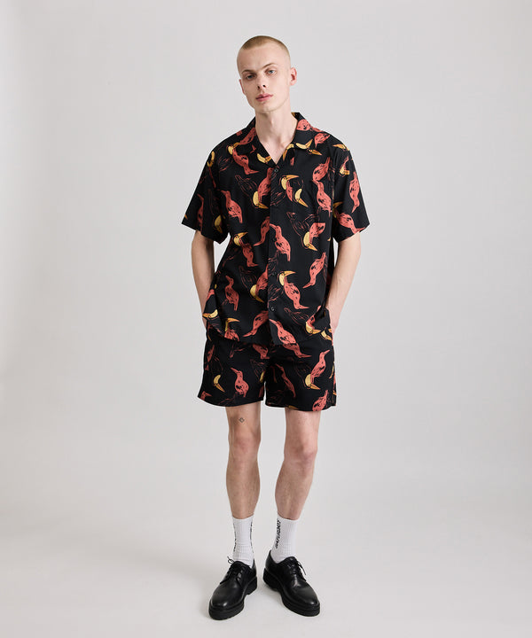 Saturdays New York City Timothy Animal Impressions Swim Shorts Black