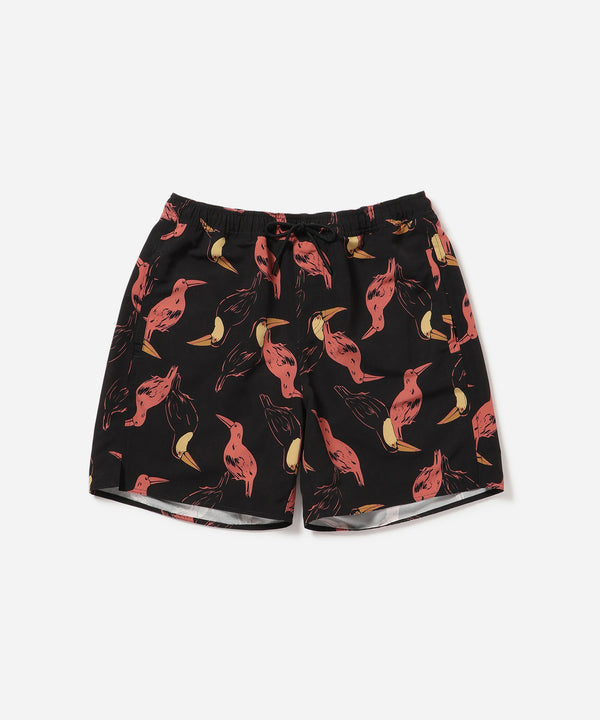 saturdays new york city Timothy Animal Impressions Swim Shorts Black