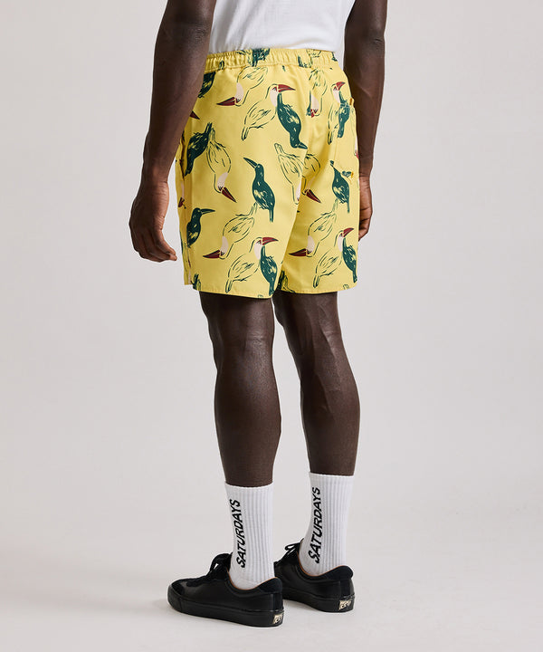 Saturdays New York City Timothy Animal Impressions Swim Shorts Yellow