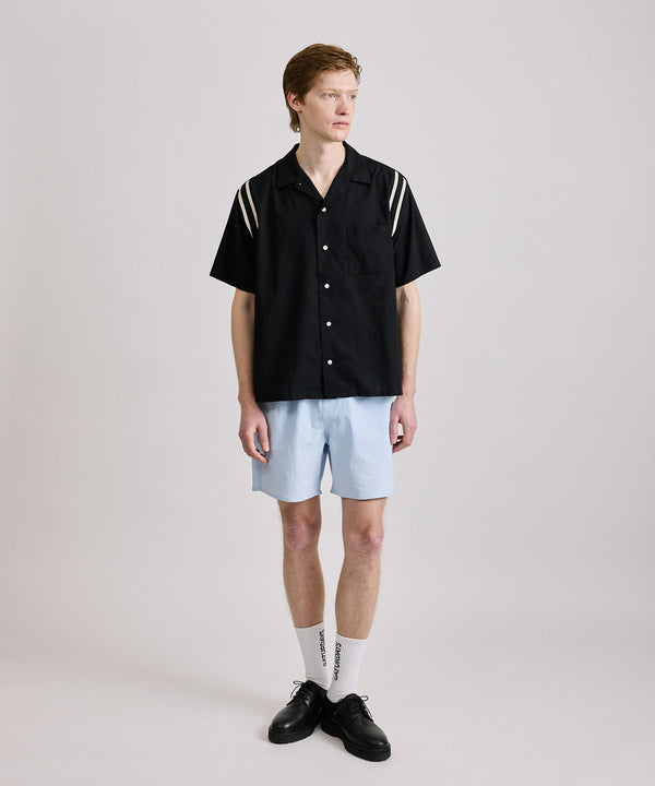 Saturdays New York City Timothy Seersucker Stripe Swim Short Sax Blue