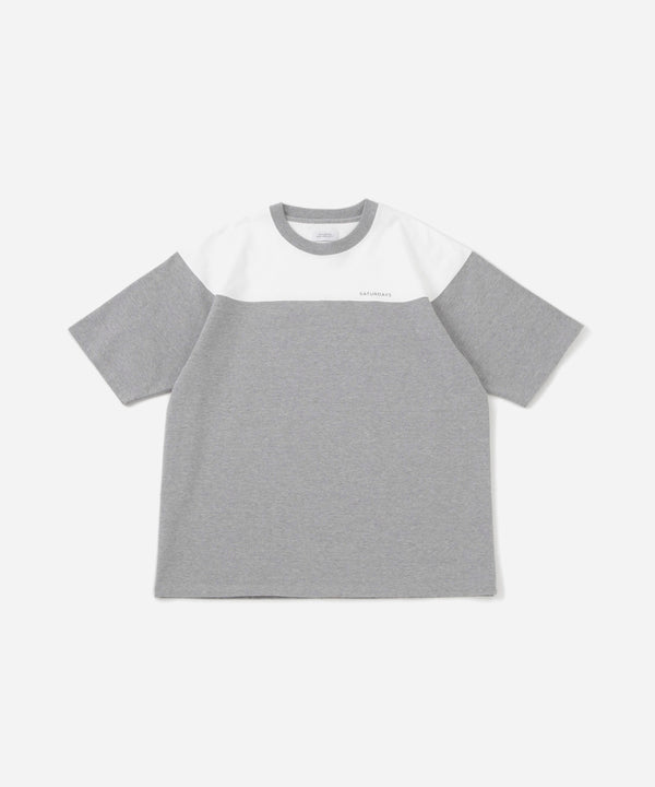 saturdays new york city Varsity Panelled Short Sleeve Tee Heather Gray