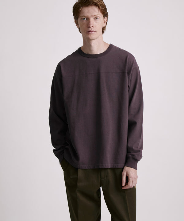 Saturdays New York City Varsity Relaxed Long Sleeve Tee Charcoal