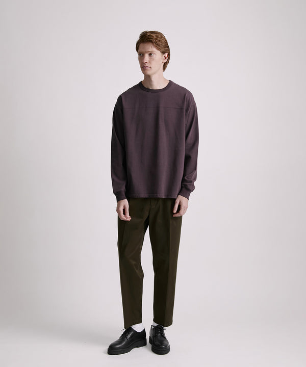 Saturdays New York City Varsity Relaxed Long Sleeve Tee Charcoal