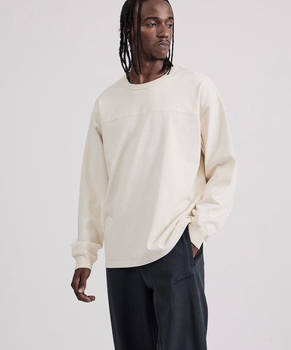 Saturdays New York City Varsity Relaxed Long Sleeve Tee Off White