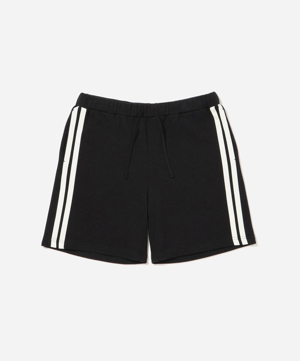 saturdays new york city Varsity Striped Sweat Shorts Black