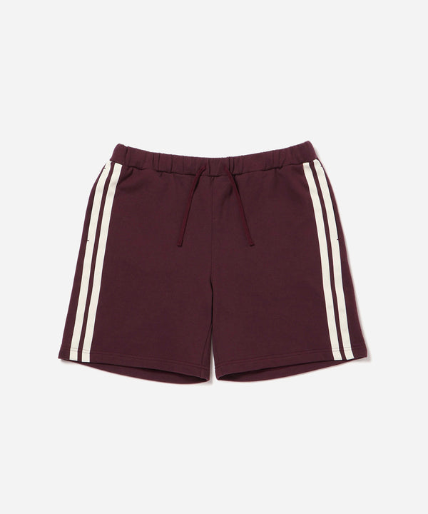 saturdays new york city Varsity Striped Sweat Shorts Burgundy