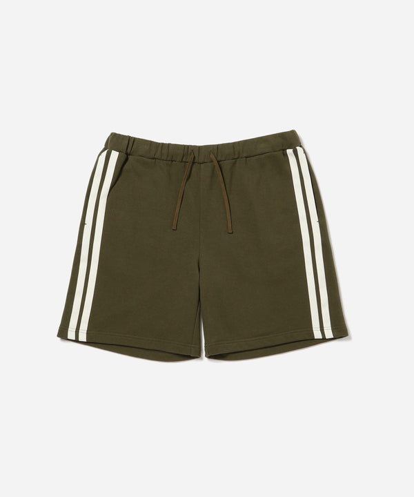 saturdays new york city Varsity Striped Sweat Shorts Dark Green