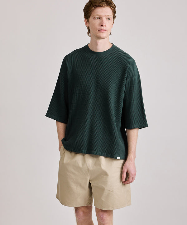 Saturdays New York City Waffle Half Sleeve Tee Dark Green