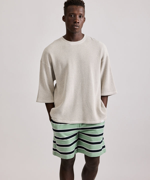 Saturdays New York City Waffle Half Sleeve Tee Light Gray