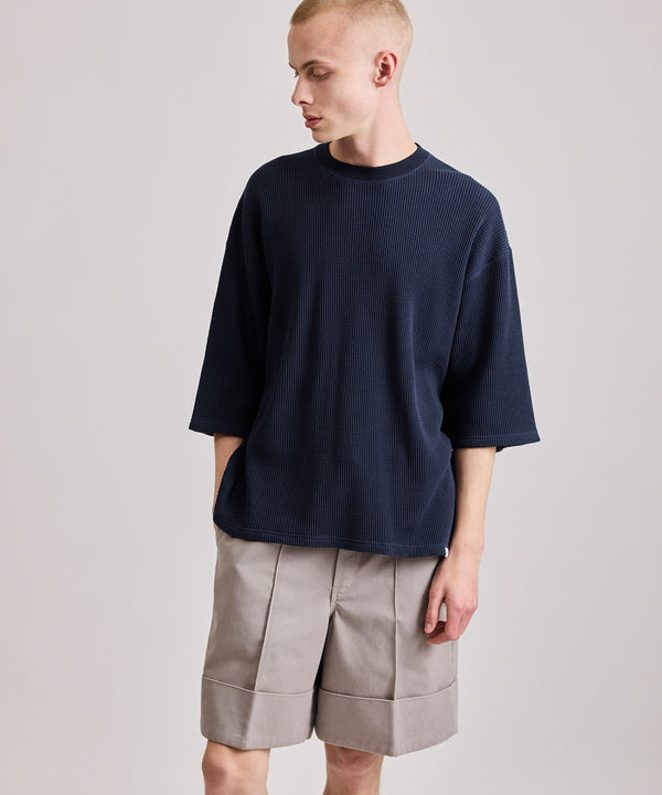 Saturdays New York City Waffle Half Sleeve Tee Navy